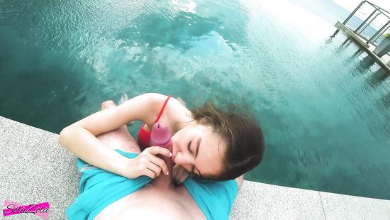 Шикарный вид и девочка с хуем во рту - отличный вариант выходного