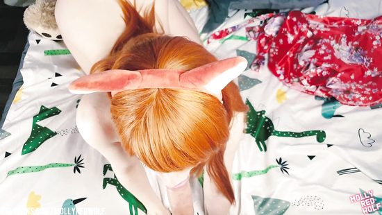 Бездонная глотка рыжей нимфоманки в деле