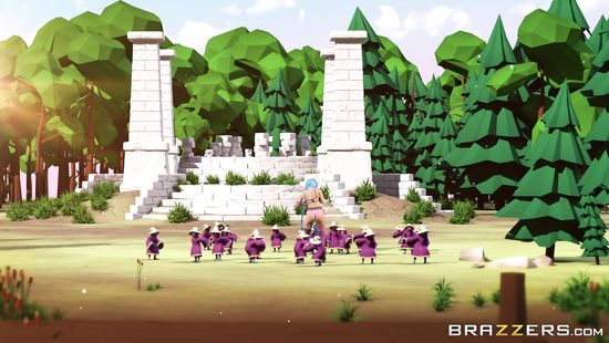 Компьютерная героиня в борьбе за добро отсосала главному злодею