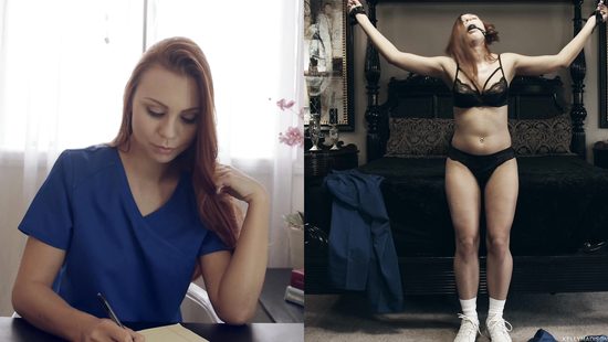 БДСМ фантазии возбужденной медсестры во время рабочего дня