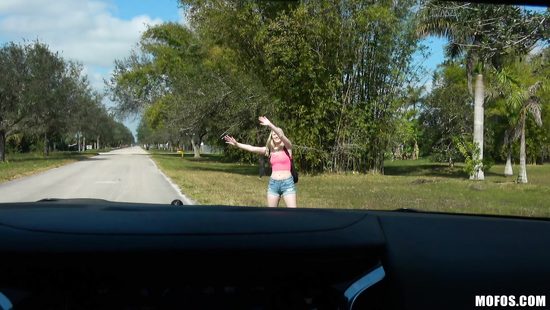 Подвёз студентку блондинку и по пути раскрутил на минет и секс