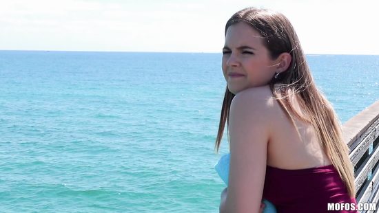 Пикапнул девчонку на берегу моря и трахнул её в кустах за деньги