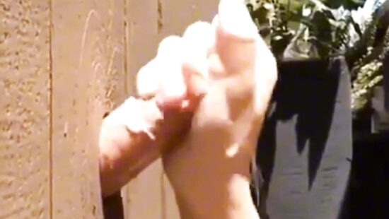 Через дырку 